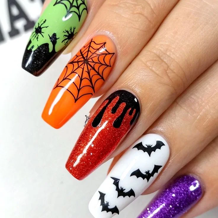 Vampire nails for halloween