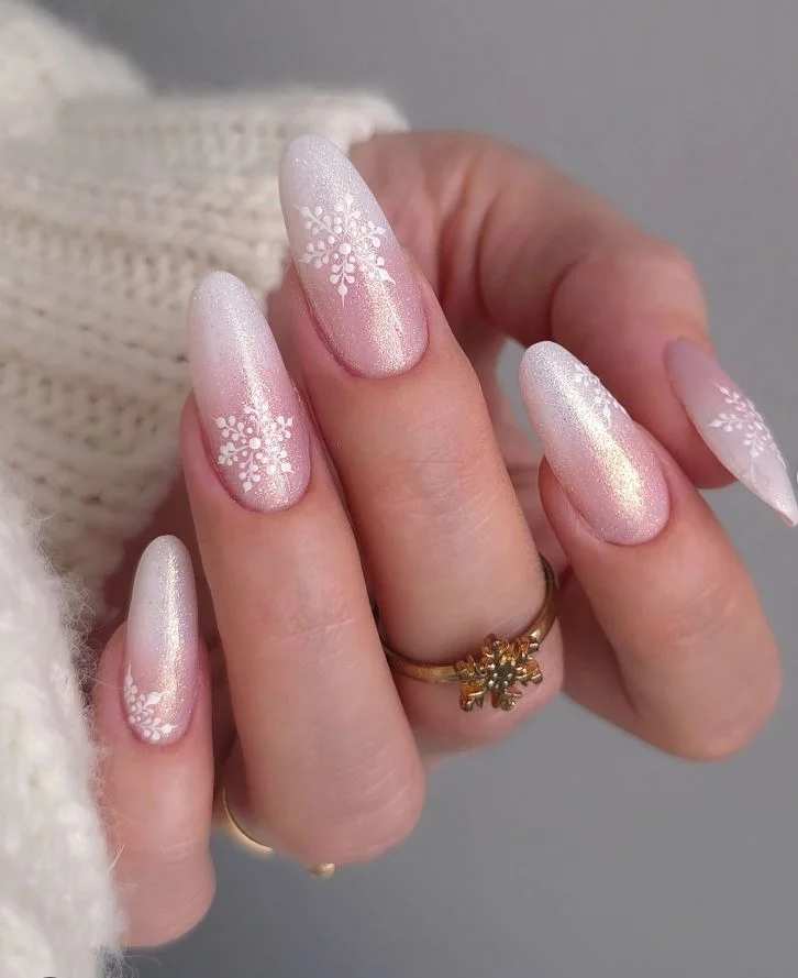 Snowflakes make your hand look lovely