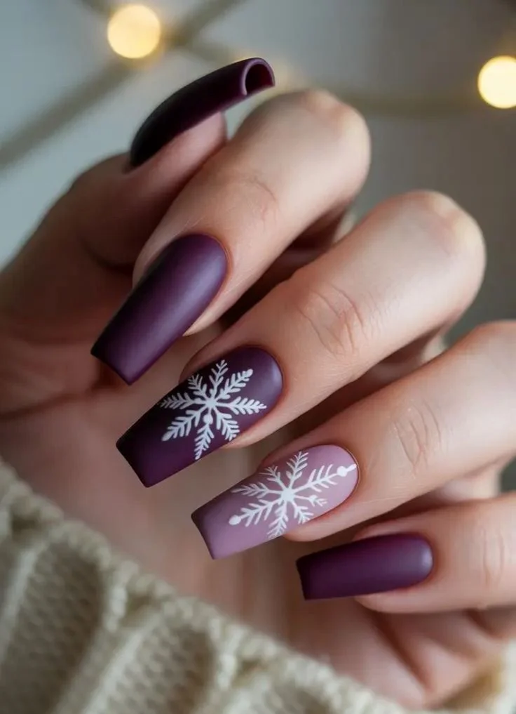 Deep Plum Manicure for holiday season