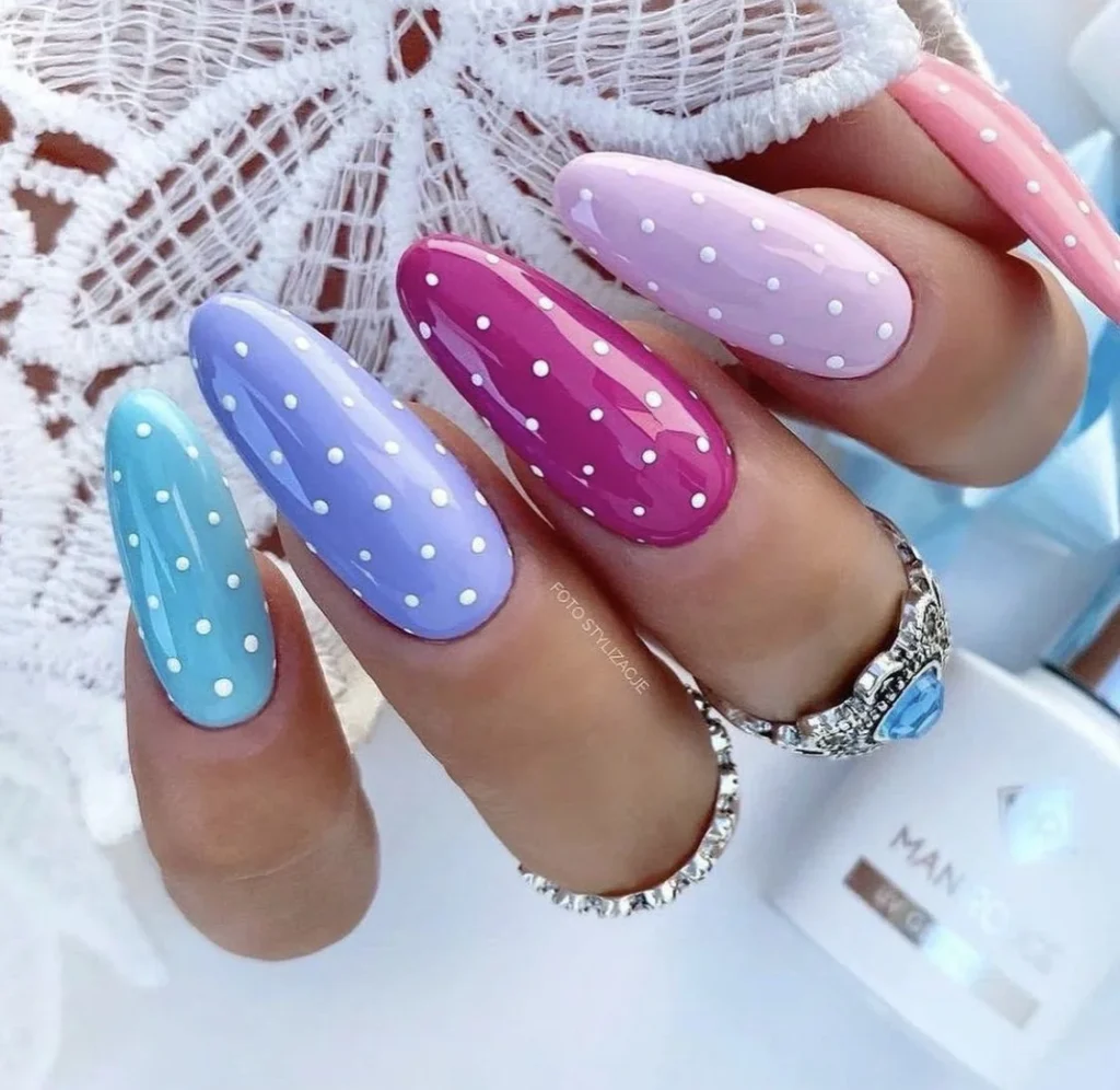 Colored Egg Manicure for Easter