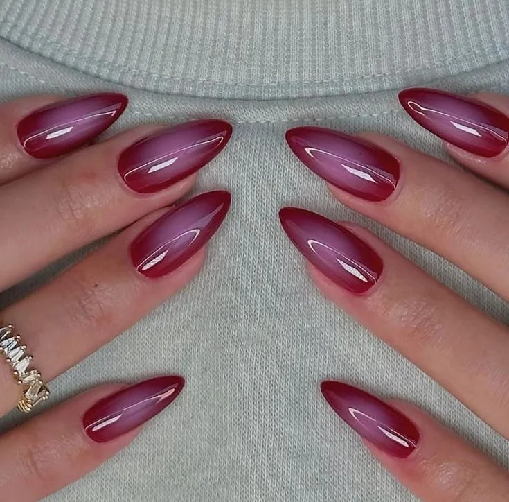 Cherry aura nails