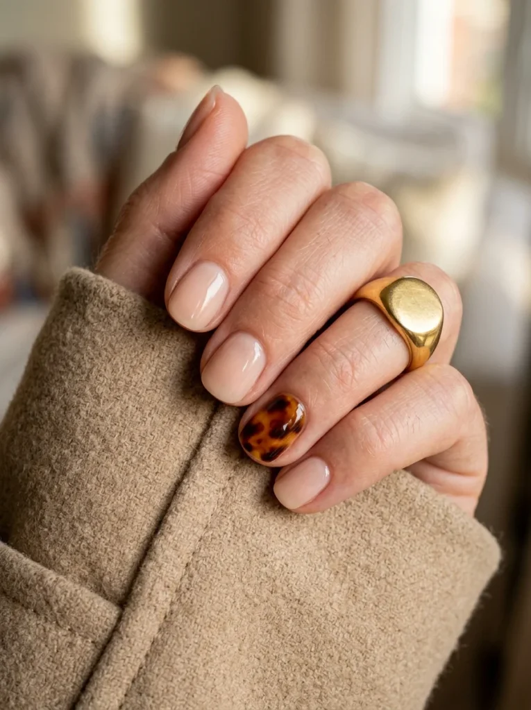 Expensive Comby Manicure with Accent Nail
