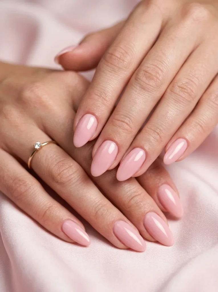 Pink Almond Old Money Nails