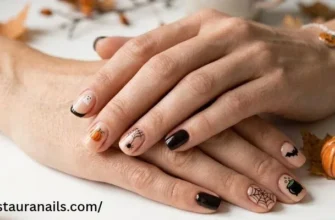 Short Halloween nails can be cute and festive at the same time